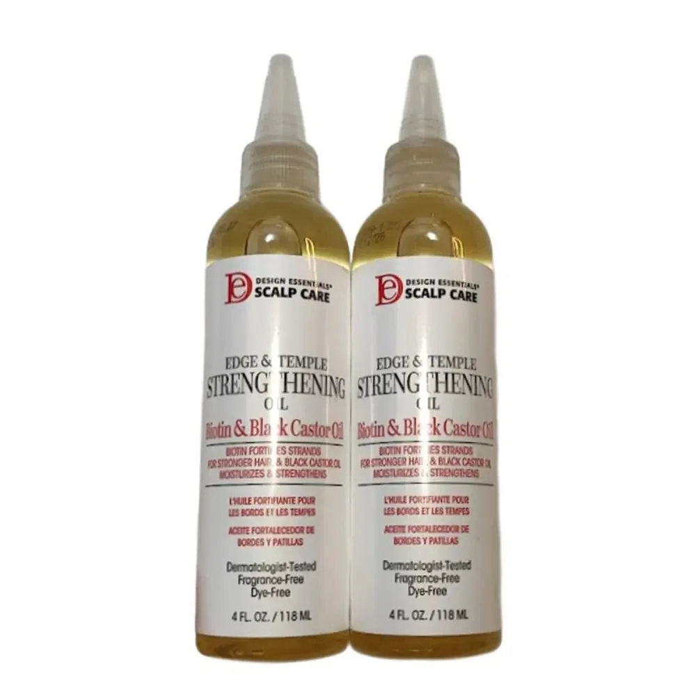 Design Essentials Edge & Temple Strengthening Hair Oil 4oz - X2